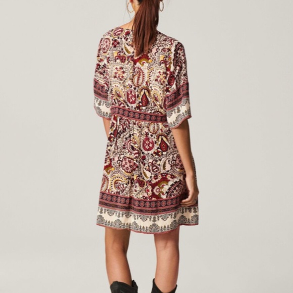 Ba&sh Zelda Paisley Mini Dress Size XS NWT - Picture 2 of 9